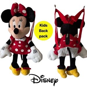 2/for $20 🪩 MINNIE MOUSE  🎀 Plush Mini Disney Backpack (adjustable straps)